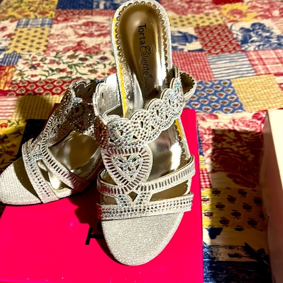 Torta Caliente Shoes - Very Sexy Silver Sandal NEW!
